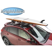 BrightLines Cross Bar Roof Rack Replacement for 2013 - 2017 Sabaru Crosstrek and 2012-2016 Impreza, Set of 2pcs, Black Aluminum Roof Top Crossbars