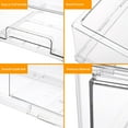 Fairy 2 Pack Plastic Fridge Drawers, Stackable Pull Out Refrigerator