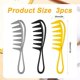 thumbnail image 5 of 3 Pices De Peigne Dents Larges (noir, Argent, Jaune), Grand Peigne Dents Larges Peigne Cheveux Boucls Dents De Requin Barbier Cheveux Boucls V, 5 of 5
