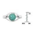 thumbnail image 5 of Mystical Evil Eye Green Turquoise Stone Inlay Sterling Silver Ring - 10, 5 of 7