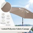 thumbnail image 6 of Costway Outdoor Heavy Duty Market Umbrella with Tilt Mechanism Crank Handle 8 Sturdy Ribs Tan, 6 of 10