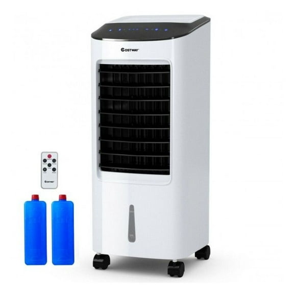 Evaporative Air Cooler - Portable AC Fan Humidifier with Remote - 7L Tank, 3 Speeds, Low Noise - Home, Office Cooling