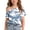 Blue, variant on Auroural Girls Summer One Shoulder Short Sleeve T Shirts Casual Cute Suit Girls Camo Print Shirt for 5-14Y Toddler Girls Shirts 4T Or 5T