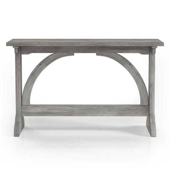 Furniture of America Linx Rustic Wood Rectangle Console Table in Gray Oak