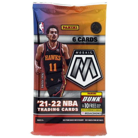NBA Panini 2021-22 Mosaic Basketball Trading Card BLASTER Pack (6 Cards)