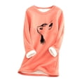 thumbnail image 2 of Puntoco Sudadera con estampado de forro polar grueso para mujer Ropa interior cálida Liquidación Puntoco Puntoco-7277, 2 of 3
