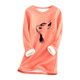 thumbnail image 2 of Pntutb Mujeres Sudadera con estampado de vellón grueso Cálido O-cuello Ropa interior top Pntutb Pntutb-4935, 2 of 3