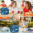 thumbnail image 6 of OPUX Insulated Lunch Bag Kids, Lunch Box for School Boy Girl, Leakproof Small Reusable Compact Soft Mini Cooler Bag, Toddler Small Lunch Boxes Kit Pail with Front Side Pockets (Blue Shark), 6 of 6