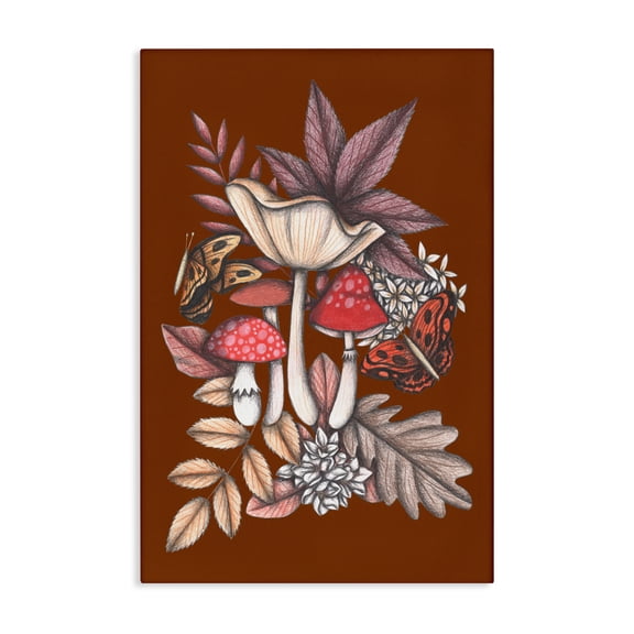 Autumn Mushrooms Magic Canvas Wall Art, design by Cecilia Battaini