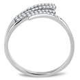 thumbnail image 2 of High polished (no plating) Stainless Steel Ring with AAA Grade CZ in Clear for Women Style DA043, 2 of 3