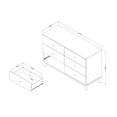 thumbnail image 3 of South Shore Bellami 6-Drawer Double Dresser Nordik Oak, 3 of 9