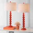 thumbnail image 2 of SAFAVIEH Jenna 32 in. Orange Iron Table Lamp with Off-White Cotton Shade, Set of 2, 2 of 8
