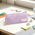 thumbnail image 5 of Star Print Patten Pencil Case,Simple Lightweight Zipper Pen Bag with Label for Home Office Daily Use, 5 of 6