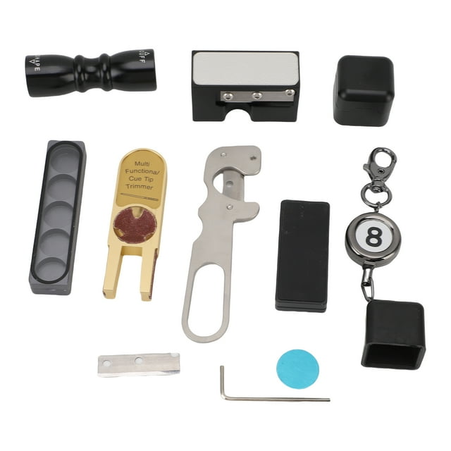 Billiard Pool Cue Tip Tool, Multifunctional Lightweight Pool Cue Chalk Holder for Club