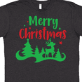 thumbnail image 4 of Inktastic Merry Christmas, Rudolph, Stars - Red Green T-Shirt, 4 of 5
