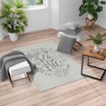 thumbnail image 1 of Nautical Turkish Area Rug, Let the Sea Set You Free Words Shellfish Turtle and Stingray Illustration, Soft Carpet for Living Room Decor with Distressed Look, 4' X 5.7', Dark Tan, by Ambesonne, 1 of 4