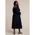 thumbnail image 6 of ELOQUII Women's Plus Size Long Sleeve Smocked Maxi Dress, 6 of 6