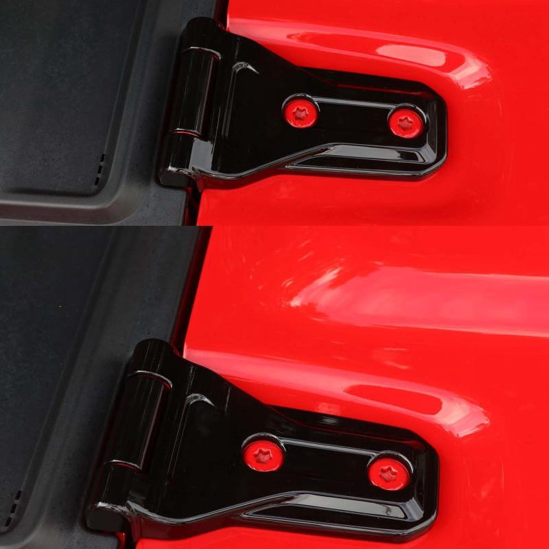 2Pcs Car Front Engine Hood Hinge Cover Buckle Trim Exterior Accessories Decoration Trim For Jeep For Wrangler JL JLU 2018-2021