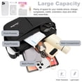 thumbnail image 5 of KXF Women Nylon Crossbody Satchel Purse, Lightweight Waterproof Multi Pocket Handbag for Daily Commute, 5 of 7