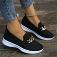 thumbnail image 5 of NOKIO Women's Knit Mesh Breathable Slip On Platform Sneakers, Outdoor Non-Slip Comfort Orthopedic Diabetic Fashion Walking Shoes Mesh Breathable Comfortable Casual Shoes, 5 of 5