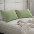 thumbnail image 3 of PiccoCasa 2 Packs Pillowcases Soft 1800 Microfiber Pillow Shams with No Zipper, Standard Sage, 3 of 7