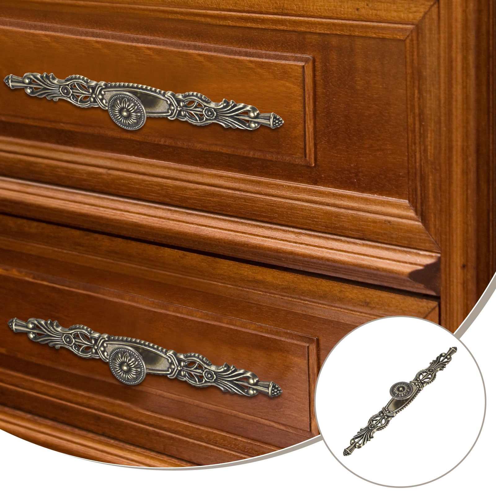 Uxcell 10-Pack Oil Rubbed Bronze Cabinet Knobs, 10.1" Long Rustic Zinc Alloy Bronze Knobs Handles [Bronze]