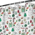 thumbnail image 3 of White Christmas Icon Pattern Shower Curtain 36"x72" ,Bathroom Decorative Shower Curtains Set with 12 Hooks,Modern Waterproof Washable Shower Curtain, 3 of 6