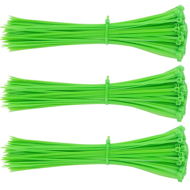 Bridas para Tuberias ZinchoColorsLight 300Pzas 20cm 2.5mm Verde Claro Nailon.