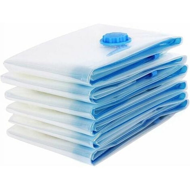 de 6 Bolsas de Almacenamiento al Vacío 40x60cm, Bolsa de Viaje al Vacío, Funda de Almacenamiento al Vacío Reutilizable, Bolsas de Compresión al Vacío, Bolsas de Almacenamiento con Ruedas para Ropa,