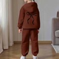 thumbnail image 4 of Gaexia Girls Casual Print Hoodie And Pants Outfit Long Sleeve Pullover Top With Matching Bottom For Older Kids, 4 of 6