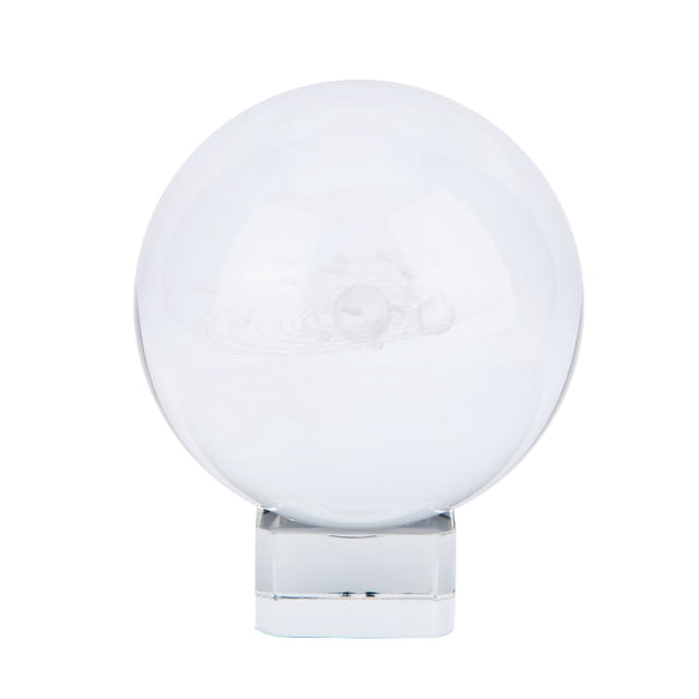 Bola de cristal decorativa artística de base cuadrada para mejoras fotográficas únicas Accesorio de fotografía de cristal K9 de 80 mm