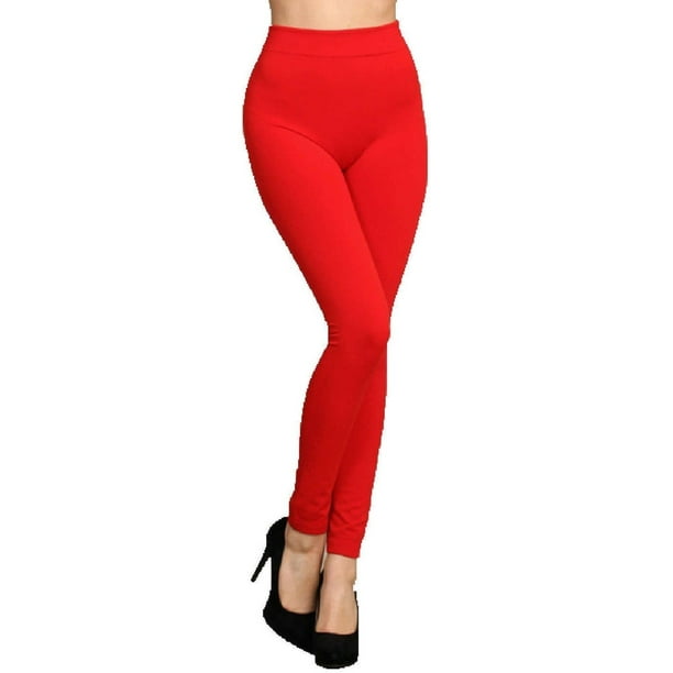 2NE1 Apparel - Solid Fleece Lined Leggings, Red - Walmart.com - Walmart.com