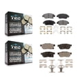thumbnail image 1 of TEC Front Rear Ceramic Brake Pads Kit for Car Honda Fit Civic del Sol KTC-100495, 1 of 10