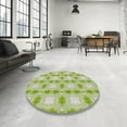 thumbnail image 4 of Ahgly Company Machine Washable Indoor Square Transitional Tea Green Area Rugs, 4' Square, 4 of 7