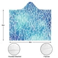 thumbnail image 3 of Wearable Blanket,Blue White Tie Dye Cracked Pattern Hooded Wearable Flannel Blanket for Adults & Teens,Winter Poncho Shawl Wrap Cape Cozy Anti-Pill,50"x60", 3 of 5