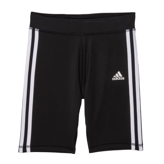 Adidas Big Girls Moisture Wicking Fast Drying 3-Stripe Bike Shorts-Black / M