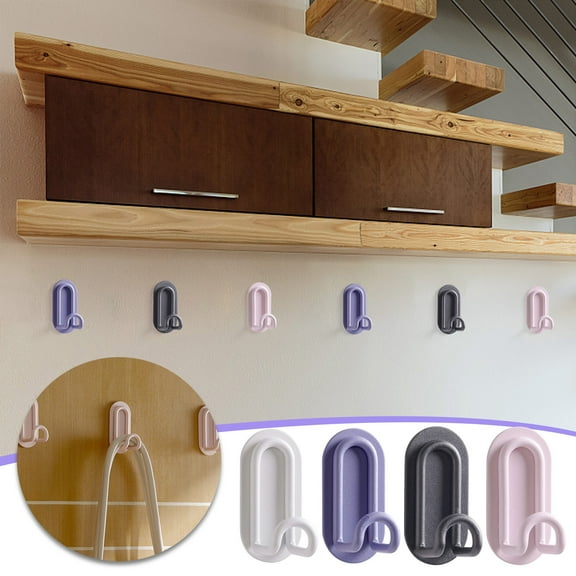Latrodar Metal Hooks Closet Hooks Mounts to the Wall Closet Hooks for Purses Non Slip Hooks for Wall Wardrobes Adhesive Hooks Shower Hooks Small Bathroom Hooks for Coats Closet Hanging Organizer 1PC