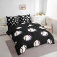 thumbnail image 3 of Manfei Modern Baseball Teens Twin Bedding Sets 7-Piece, Ball Sports Lover Bedding Comforter Set, Cartoon Geometric Reversible Sheet Sets, Microfiber Bedroom Decor, 3 of 7