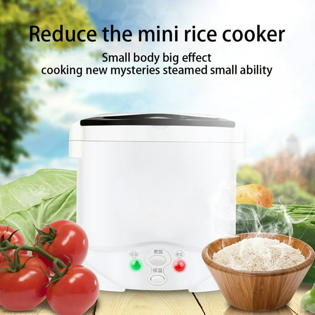 Car Rice Cooker Mini Cooking Tools 24V Multifunctional 1L Soup Electric Heater Travel Truck Lunchbox Food Appliance Machine 12V 12V/White