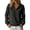 Black, variant on Womens Knit Quarter Zip Sweatshirt Loose Fit Stand Long Sleeve Casual Pullover Top for Fall Work Daily Wear