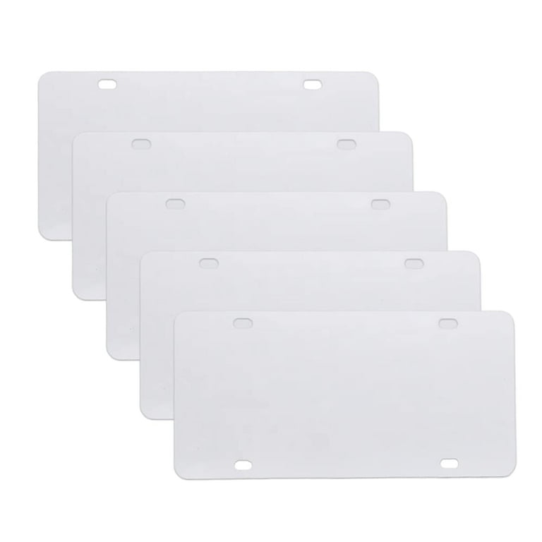 MR.R 5 Packs Sublimation Blanks Car License Plate Aluminum Metal Automotive  Blank License Plate Tag, Heat Thermal Transfer Sheet DIY Picture  Sublimation Blank for Custom Design 