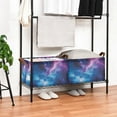 thumbnail image 3 of Yayeee Foldable Storage Basket for Shelves Waterproof Cloth Bins, Galaxy Pattern, 3 of 7