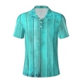 thumbnail image 2 of Daiia Turquoise Wooden2 Pattern Men’s Polo Shirts,Solid Deck Shirt,Classic Fit, Breathable Cotton Polo for Casual and Sport Wear-Small, 2 of 7
