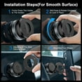 thumbnail image 3 of Magnetic Car Phone Holder, 360° Adjustable Swivel Lock Vacuum Car Phone Mount Foldable Suction Cup Phone Holder Stand Compatible for All Smartphones, Black, 3 of 7