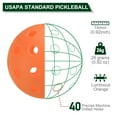 thumbnail image 2 of Luminous Pickleball Balls 40 Holes Glow in the Dark Pickleball Balls with Mesh Bag Orange, 6 Pack, 2 of 8