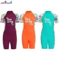 thumbnail image 2 of Guardoinrt Combinaison de Plongée pour Filles Maillot de Bain Shorty Enfant Col Rond Maillot de Bain Combinaison Orange TG, 2 of 6