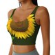 thumbnail image 2 of Fotbe Sunflower Sujetador Deportivo Largo sin Aros para Mujer con Almohadillas y Soporte Medio, Transpirable y Absorbente, Camiseta Tipo Chaleco o Tank Top-Small, 2 of 8