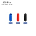 thumbnail image 3 of Unique Bargains 180pcs Rubber End Caps 3.5mm(1/8') ID Vinyl PVC Round Tube Bolt Cap Cover Screw Thread Protector, Black Red Blue, 3 of 5