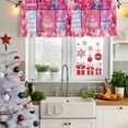 thumbnail image 5 of Happy Birthday Curtain Valances for Windows, Kitchen Valance Window Treatments Panel 2 Pack, Pink Balloons Bows Polka Dot Cakes Rod Pocket Short Curtains for Bathroom Bedroom 42 x 18 Inch, 5 of 8