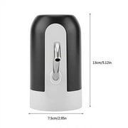 موزع مضخة مياه كهربائية أوتوماتيكية موزع مياه الشرب المحمولة التبديل مع ضوء LED USB منفذ شحن Android لمكتب المطبخ المنزلي - أسود